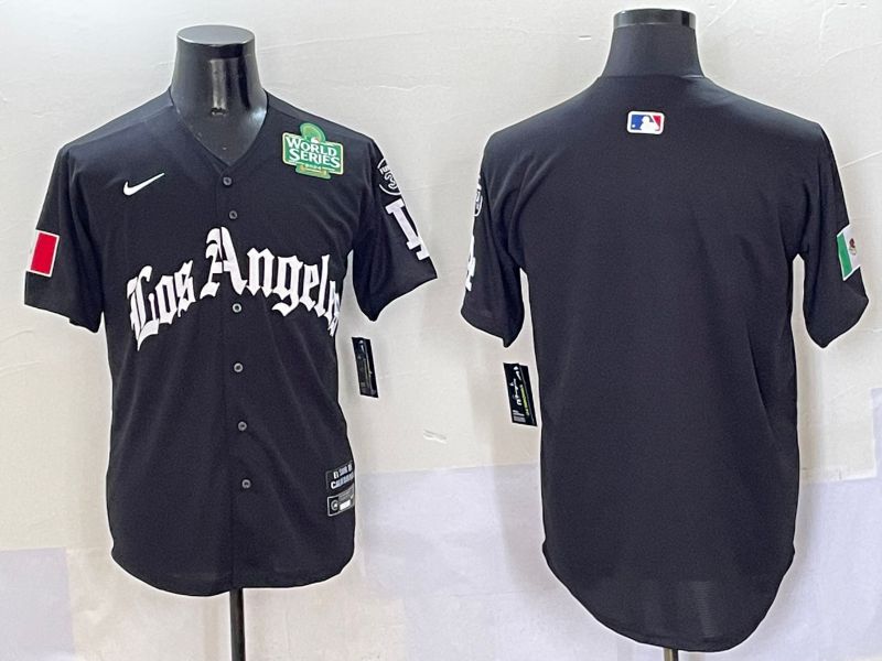 Men Los Angeles Dodgers Blank Black Five generations Joint Name 2025 Nike MLB Jersey style 4->los angeles dodgers->MLB Jersey